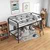 VYNXARIA Metal Twin Loft Bed , Twin Size High Loft Bed Black - 3 of 4