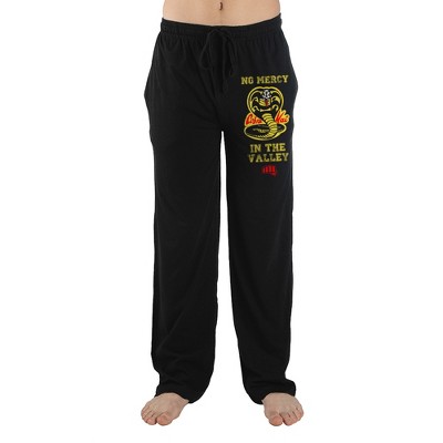 Cobra Kai TV Series No Mercy Mens Black Sleep Pajama Pants