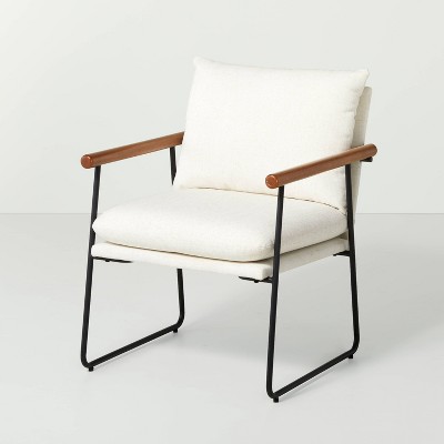 Steel accent online chair