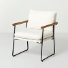 Cushioned Metal & Wood Accent Arm Chair - Hearth & Hand™ with Magnolia - 2 of 4