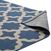 Modway Cerelia Moroccan Trellis 9x12 Indoor and Outdoor Area Rug in Blue and Beige - 4 of 4
