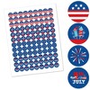 Big Dot of Happiness Firecracker 4th of July - Red, White & Royal Blue Party Round Candy Sticker Favors - Labels Fits Chocolate Candy (1 sheet of 108) - 2 of 4