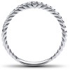 Pompeii3 1/4ct Diamond Braided Wedding Ring 14K White Gold - 3 of 4
