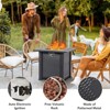 50,000 BTU Propane Fire Pit Table - 28" Rectangle Outdoor Firepit with Cover, CSA Certified, Steel/Iron Construction (Black) - 4 of 4