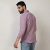 Campus Sutra Men Men's Periwinkle Purple Embossed Geometric Shirt - 4 of 4
