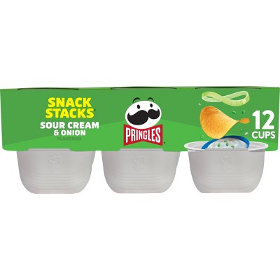 Pringles Snack Stacks Sour Cream & Onion Potato Crisps Chips Multipack - 8.8oz/12ct