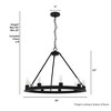 Hunter Fans 30" Saddlewood Ceiling Light Natural Iron Finish - 9-Light Chandelier for Farmhouse & Industrial Spaces - 3 of 4