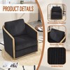 Akoasm 360 Degree Soft Accent Lounge Swivel Barrel ArmChair With Pillow For Living Room, Office & Bedroom-Black - 3 of 4