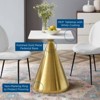 24" Tupelo Square Dining Table Gold White - Modway: Modern Style, 28.5" Height, Metal Base - 4 of 4