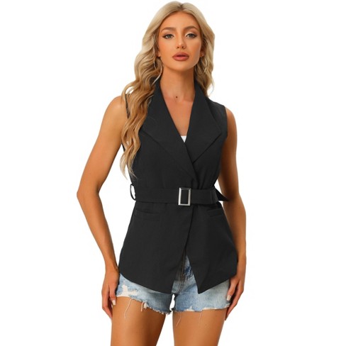 Ladies sleeveless waistcoat sale