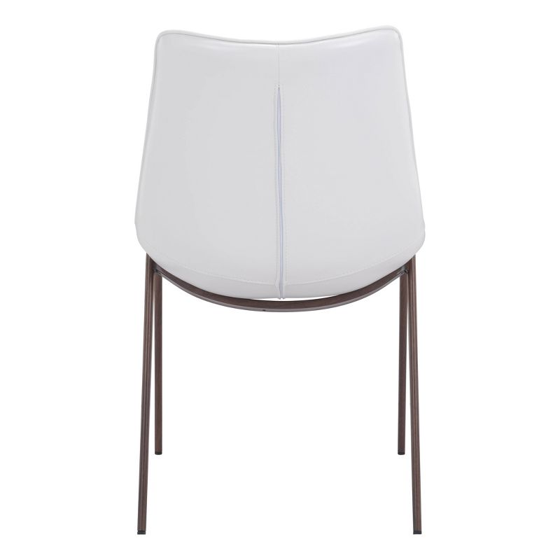 Set of 2 Encanto Dining Chairs White/Walnut - ZM Home, 5 of 9