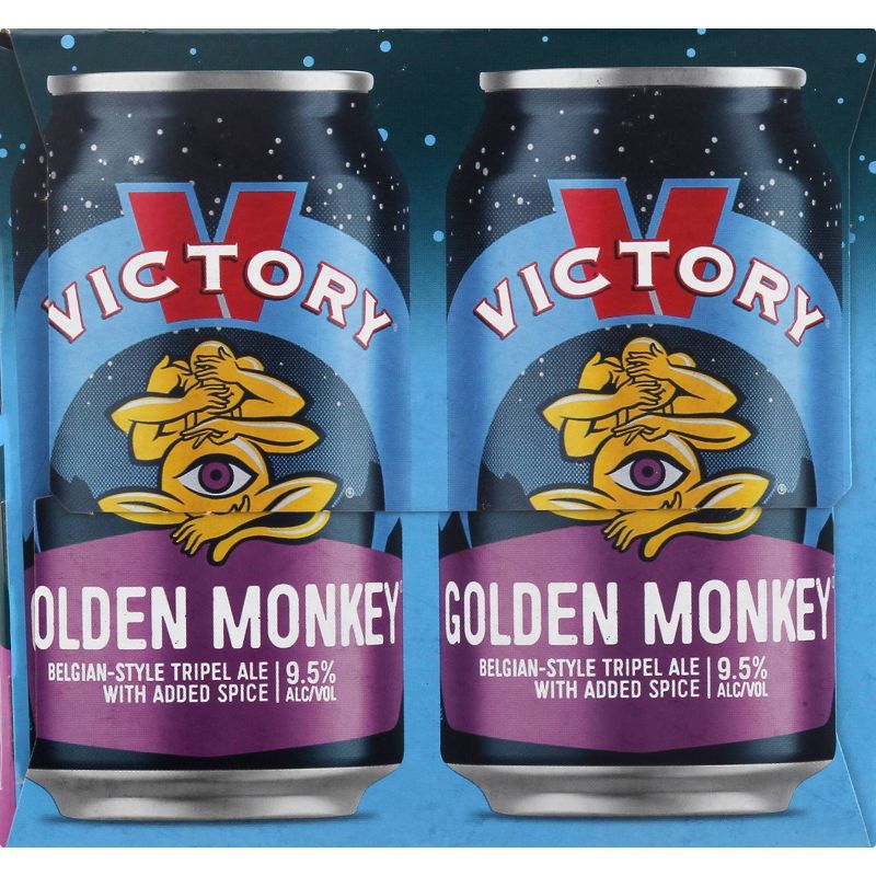 Victory Golden Monkey Belgian-Style Tripel Ale Beer - 6pk/12 fl oz Cans, 3 of 6