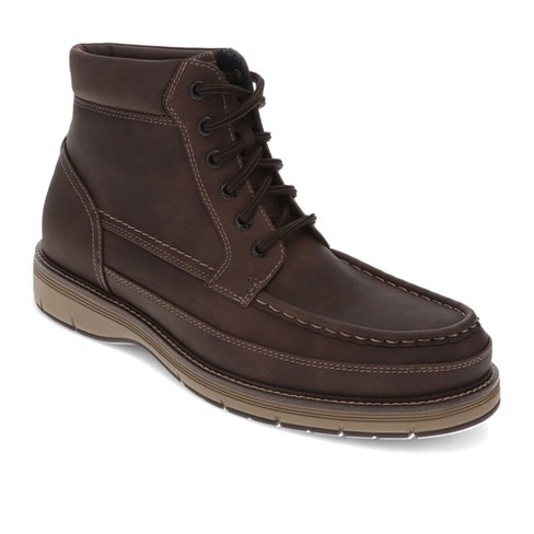 Dockers Mens Thames Casual Lace Up Moc Toe Boot Dark Brown Size 7.5 Target