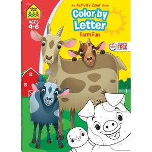 School Zone Color by Letter Farm Fun Workbook - (Paperback) - 1 of 4