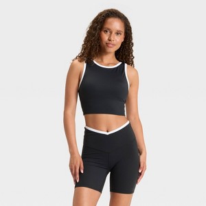 Women's Contrast Longline Sports Bra - JoyLab™ - 1 of 3