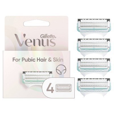 Venus for Pubic Hair &#38; Skin Women&#39;s Razor Blade Refills - 4ct