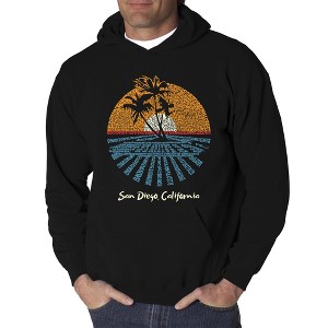 LA Pop Art Men's Word Art Hooded Sweatshirt - Cities In San Diego - 1 of 4