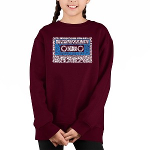 LA Pop Art 80S One Hit Wonders - Girl's Word Art Crewneck Sweatshirt - 1 of 3