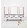 Bacati - Hearts Black Muslin 100 percent Cotton Universal Baby US Standard Crib or Toddler Bed Fitted Sheet - 4 of 4