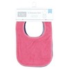 Hudson Baby Girls Drooler Bib with Waterproof Lining, Pink Blue, One Size - 2 of 4