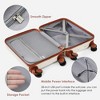 2pc/3pc/4pc ABS Hard Shell Luggage Sets, Front Opening Suitcase with USB Port, Cup Holder and Spinner Wheels 4W -ModernLuxe - 4 of 4