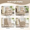 Modern Nursery Rocking Chair, Upholstered Glider Rocker with Foot Rest & Side Pockets, High Backrest Padded Accent Armchair, Recliner Chair - 4 of 4