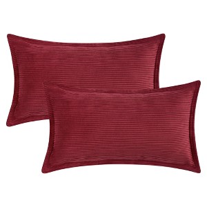 REGALWOVEN Striped Corduroy Decorative Throw Pillow Covers for Couch Bed Sofa Home Decor 2 Pcs - 1 of 4