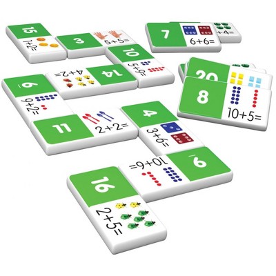 Junior Learning Addition and Subtraction Dominoes Game Set - 56 Dominoes