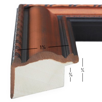 Victoria Ornate Copper 14x18 Picture Frame with Acrylic Glazing