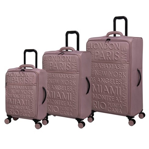 It Luggage Citywide 3pc Softside Large Checked Spinner Suitcase