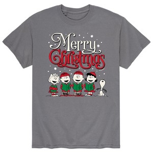 Men's - Peanuts - Merry Christmas Choir Short Sleeve Graphic T-Shirt - 1 of 4