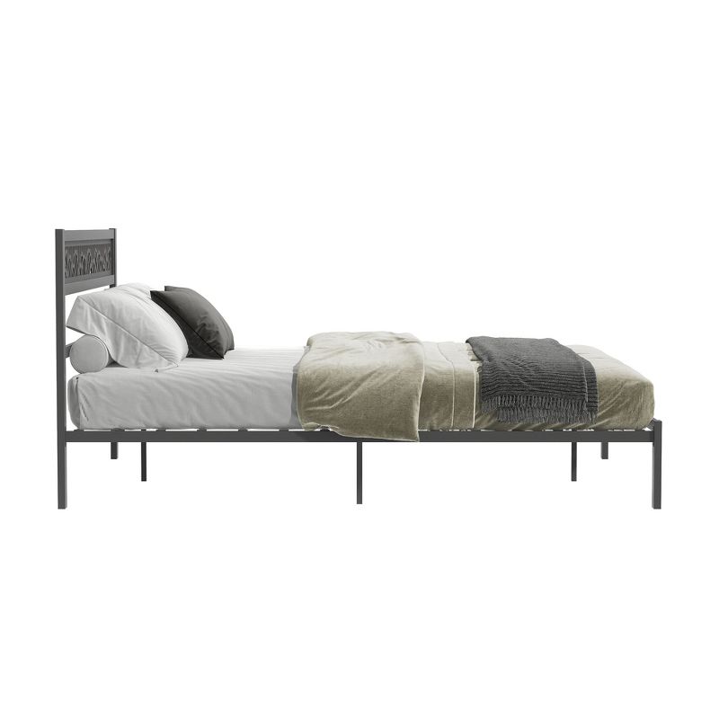Galano Candence Arch Metal Frame Queen Platform Bed in Black, White, 5 of 17