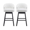 SKRAN 33.25"  Swivel Bar Stools with Backs Set of 2 Upholstered with Button-Tufted Backrest, Rubberwood Frame,for Home Bar, Kitchen Counter - 2 of 4