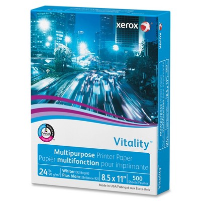 Xerox Vitality Multipurpose Printer Paper 8 1/2 X 11 White 500 Sheets/rm  3r02531 : Target