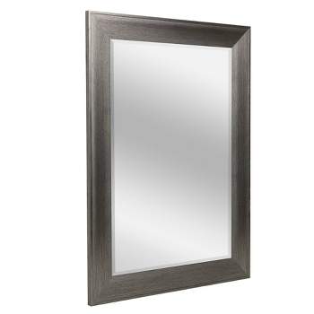 31.5" x 43.5" Metallic Raised Lip Frame Mirror Gray - Head West