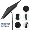 Heynemo 6.5 x 10 Ft Rectangular Patio Umbrella, Outdoor Table Market Umbrella with Crank, 6 Steel Ribs, Polyester Canopy, Tilt Umbrella - 3 of 4