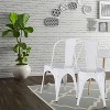 Metal Dining Chairs Set of 4 Indoor Outdoor Patio Chairs Stackable Kitchen Chairs with Back Restaurant Chair 330 LBS Capacity - 3 of 4