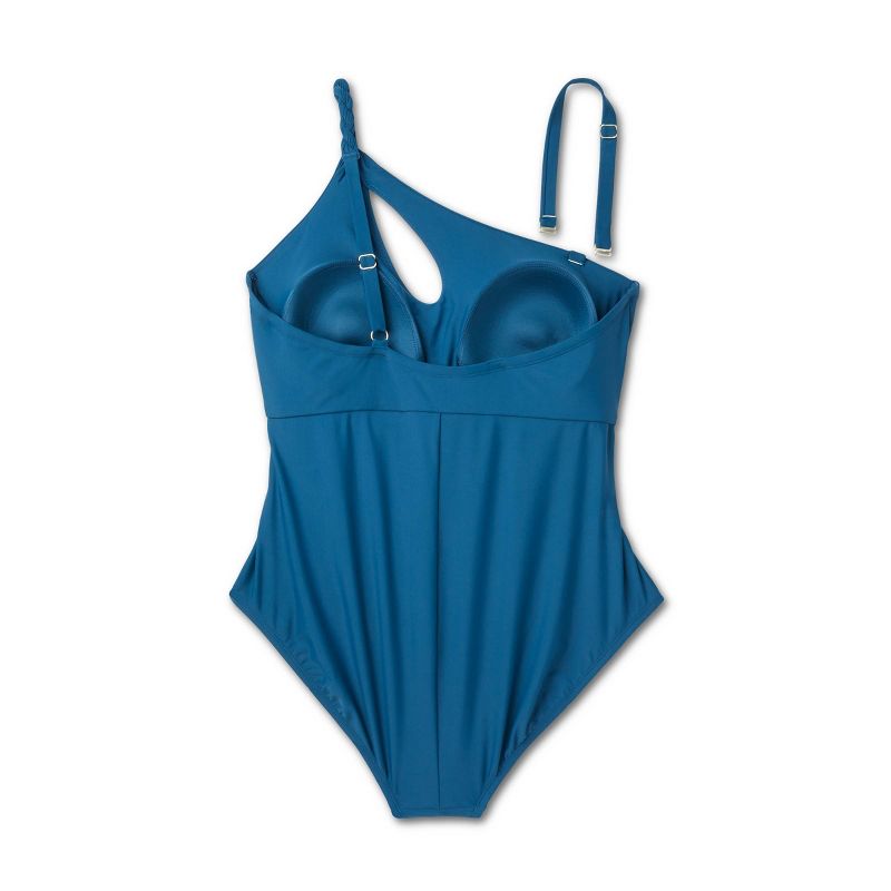 Women's One Shoulder Twist One Piece Swimsuit - Shade & Shore™, 5 of 6