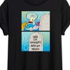 Women's - SpongeBob SquarePants - Squidward Here Lies Hopes and Dreams Oversized Graphic T-Shirt - 2 of 4