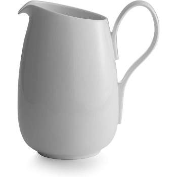 Nambe Taos Glass Pitcher, Carafe With Easy Pour Spout, Clear Jug