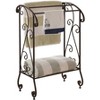 Kings Brand Furniture - Coffee Brown Metal Free Standing Towel Rack Stand with Shelf - 3 of 4