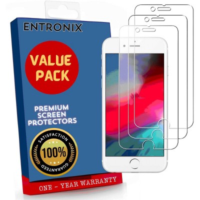Entronix Clear Screen Protector Compatible with iPhone 8 Plus - 3-Piece Combo