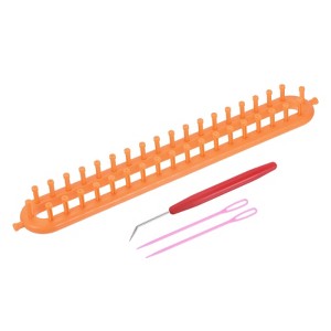Unique Bargains Portable Knitting Loom Machines Kit with Accessories for Scarfs - 1 of 4