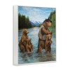 Stupell Industries Brown Grizzly Bear Family Fishing Mountain Lake Landscape Black Framed Giclee Art - 3 of 4