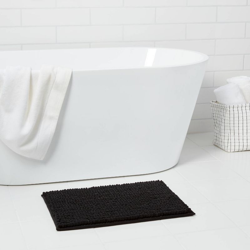Chunky Chenille Memory Foam Bath Rug - Room Essentials™, 3 of 18