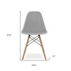 HomeRoots Gray And Natural Heavy Duty Plastic and Wood Dining Side Chair - 3 of 4