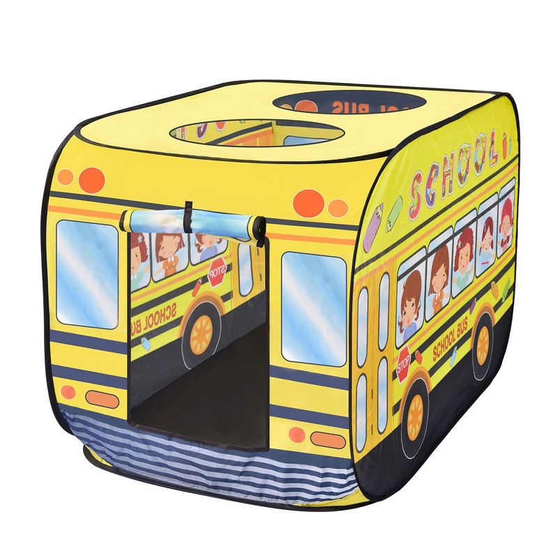 Fun Little Toys School Bus Pop-Up Tent with Backpack, 3 of 8