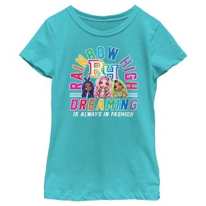 Girl's Rainbow High Colorful Collegiate Characters T-Shirt - 1 of 4