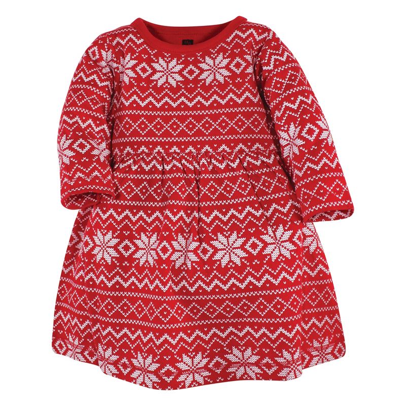 Hudson Baby Infant and Toddler Girl Cotton Dresses, Christmas Forest, 4 of 5