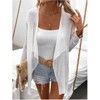 Coolmee Women's Long Sleeve Open Front Cardigan Casual Lightweight Drape Cozy Knit Sweaters Cover Up Shrugs - 2 of 3
